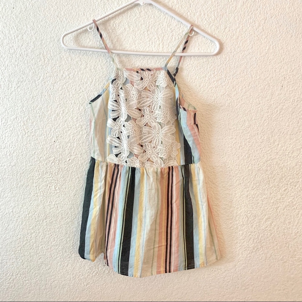 Xhilaration Linen Stripe Kids Tank
